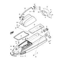 Hull/Engine Hood(JS440-A11/A12/A13) pour Kawasaki 1987 JS440