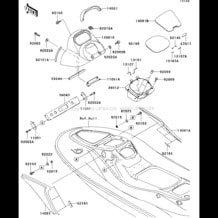 Hull Middle Fittings pour Kawasaki 2005 STX-12F