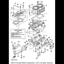 CYLINDER - CRANKCASE pour Yamaha 1995 WaveRunner SUPER JET - SJ700T - 1995