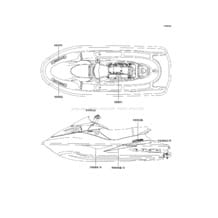 Decals(B3) pour Kawasaki 2005 Ultra 150