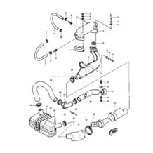 Muffler(JS440-A11/A12/A13) pour Kawasaki 1987 JS440