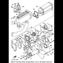 EXHAUST 1 pour Yamaha 1995 WaveRunner SUPER JET - SJ700T - 1995