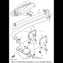 EXHAUST 2 pour Yamaha 1995 WaveRunner SUPER JET - SJ700T - 1995