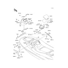 Hull Middle Fittings pour Kawasaki 2006 900 STX