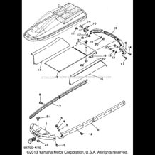 GUNWALE - MAT pour Yamaha 1995 WaveRunner SUPER JET - SJ700T - 1995