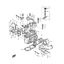 CYLINDER HEAD/CYLINDER pour Kawasaki 1987 JS550