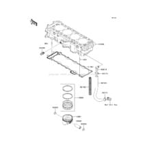 Cylinder/Piston(s) pour Kawasaki 2007 Ultra 250X