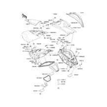 Hull Middle Fittings pour Kawasaki 2007 Ultra 250X