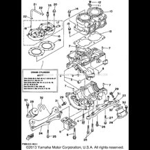 CYLINDER - CRANKCASE pour Yamaha 1995 WaveRunner WAVE BLASTER - WB700T - 1995