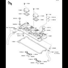 Cylinder Head Cover pour Kawasaki 2007 Ultra LX