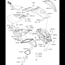 Hull Middle Fittings pour Kawasaki 2007 Ultra LX