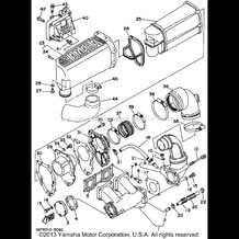 EXHAUST 1 pour Yamaha 1995 WaveRunner WAVE BLASTER - WB700T - 1995