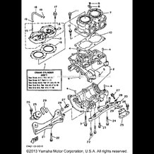 CYLINDER - CRANKCASE pour Yamaha 1990 WaveRunner SUPER JET - SJ650D - 1990