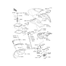 Hull Front Fittings(B8F) pour Kawasaki 2008 Ultra 250X