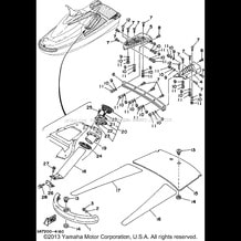 GUNWALE - MAT pour Yamaha 1995 WaveRunner WAVE BLASTER 700 (WB700T) 1995