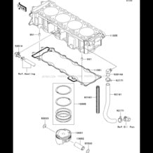 Cylinder/Piston(s) pour Kawasaki 2009 STX