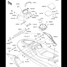 Hull Middle Fittings pour Kawasaki 2009 STX