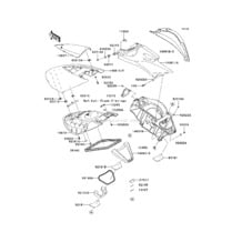 Hull Middle Fittings pour Kawasaki 2009 Ultra 260LX