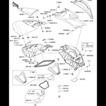 Hull Middle Fittings pour Kawasaki 2009 Ultra LX