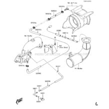 Kawasaki 650 X2 Jet Ski Stock Hull cable/electrical bracket
