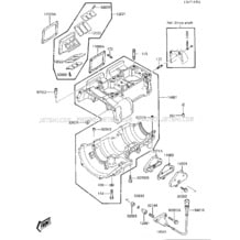 CRANKCASE/REED VALVE pour Kawasaki 1987 X2