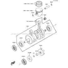 CRANKSHAFT/PISTONS pour Kawasaki 1987 X2