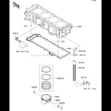 Cylinder/Piston(s) pour Kawasaki 2011 STX-15F