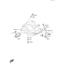 ENGINE MOUNT pour Kawasaki 1987 X2