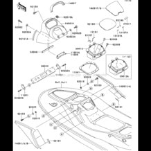 Hull Middle Fittings(ABF-AEF) pour Kawasaki 2011 STX-15F