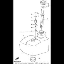 OIL TANK FOR OIL INJECTION pour Yamaha 1995 WaveRunner WAVE RAIDER - RA700T - 1995