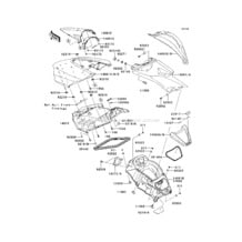 Hull Middle Fittings pour Kawasaki 2011 Ultra 300LX