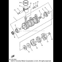 CRANKSHAFT - PISTON pour Yamaha 1995 WaveRunner WAVE RAIDER 1100 - RA1100T - 1995