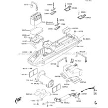 HULL FITTINGS (JF650-A2) pour Kawasaki 1987 X2