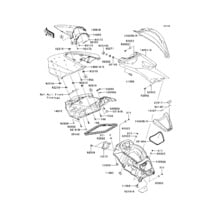 Hull Middle Fittings pour Kawasaki 2013 Ultra 300X