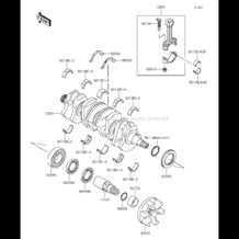 Crankshaft pour Kawasaki 2013 Ultra LX