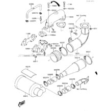 MUFFLER (JF650-A1) pour Kawasaki 1987 X2