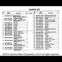 GASKET KIT pour Yamaha 1990 WaveRunner SUPER JET 650 (SJ650D) 1990