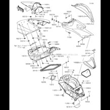 Hull Middle Fittings pour Kawasaki 2013 Ultra LX