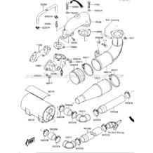 MUFFLER (JF650-A2) pour Kawasaki 1987 X2