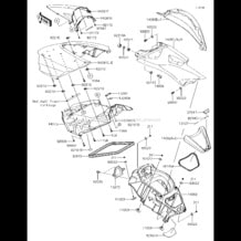 Hull Middle Fittings pour Kawasaki 2014 Ultra 310LX