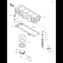 Cylinder/Piston(s) pour Kawasaki 2014 Ultra 310R