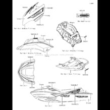 Decals(NEF) pour Kawasaki 2014 Ultra 310R