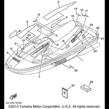 GRAPHIC 1 - TOOL pour Yamaha 1995 WaveRunner WAVE RAIDER 1100 - RA1100T - 1995