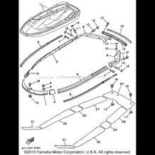 GUNWALE - MAT pour Yamaha 1995 WaveRunner WAVE RAIDER 1100 (RA1100T) 1995