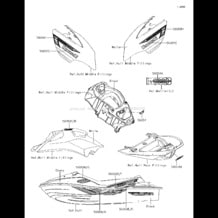 Decals(LEF) pour Kawasaki 2014 Ultra 310X