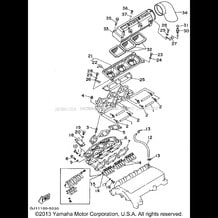 INTAKE pour Yamaha 1995 WaveRunner WAVE RAIDER 1100 - RA1100T - 1995