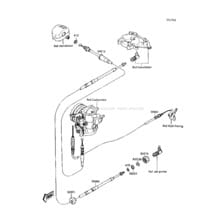 Cables(JS300-A2) pour Kawasaki 1988 300 SX