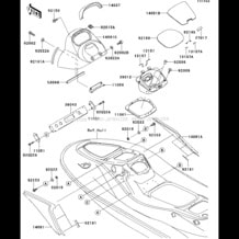 Hull Middle Fittings(AFF) pour Kawasaki 2015 JET SKI® STX®-15F