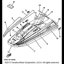 GRAPHIC - TOOL pour Yamaha 1990 WaveRunner SUPER JET - SJ650D - 1990