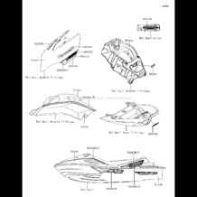 Decals(NFF) pour Kawasaki 2015 JET SKI® ULTRA® 310R